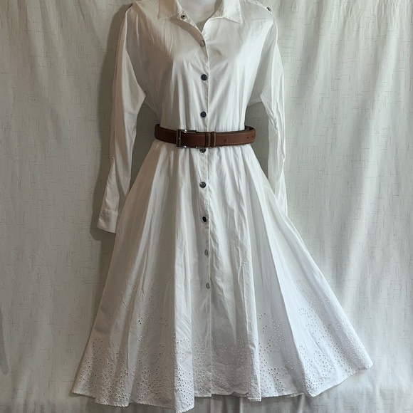 Maje Renaline White Cotton T-Shirt Midi Dress Size 2 US Medium - Picture 3 of 13